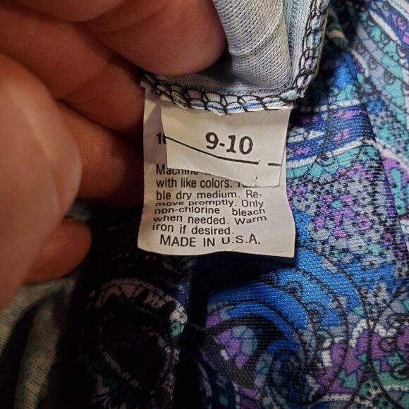 Vintage Pleated Paisley Skirt - Picture 4 of 4